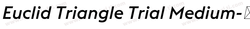 Euclid Triangle Trial Medium字体转换